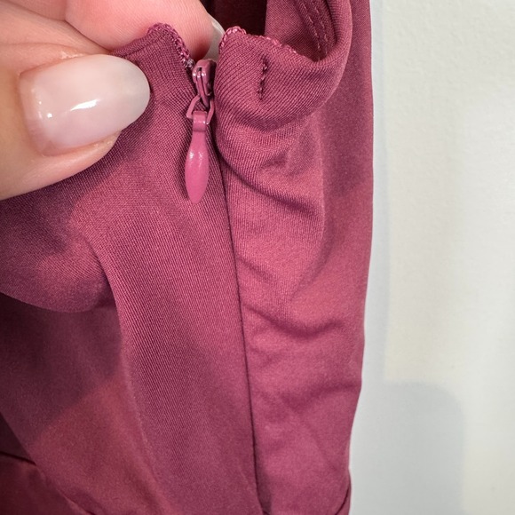 Halara Breezeful Backless Wide‎ Leg Quick Dry Jumpsuit Amaranth Size Medium - Picture 5 of 11